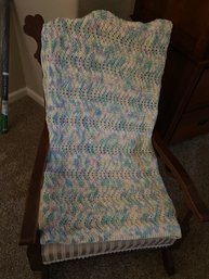 Vintage Handmade Crotchet Baby Pastel Yarn Blanket Shipping Available