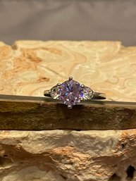 Cute Purple Glass Ring