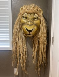 Stunning Large Paper Mache Lion Head / Mask From Haiti!
