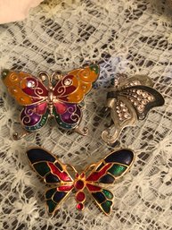 Vintage Brooches , Butterflies
