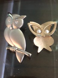 Vintage Owl Brooches