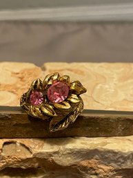Vintage Pink Floral Ring