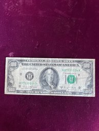 1969 Series C 100 Federal Reserve Note Bleedthrough