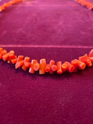 Antique Coral And Heishe Necklace