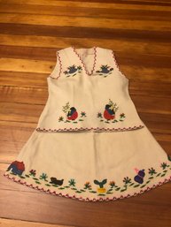 Childs Wool Native  Skirt/shirt Set