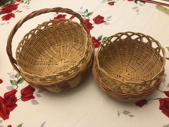 Pair Of Buckbrush Baskets