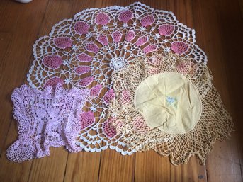 Hand  Crocheted, Vintage Doilies