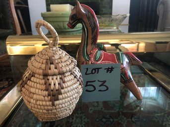 Mexican Horse And Mini Basket