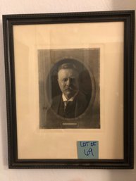 Framed Teddy Roosevelt Picture