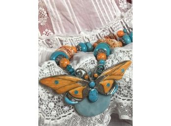 Blue And Orange Butterfly