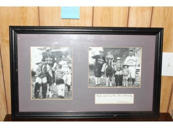 Babe Ruth Framed Article