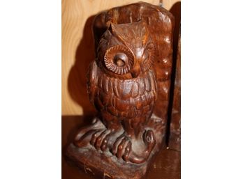 Wooden Owl Book Ends