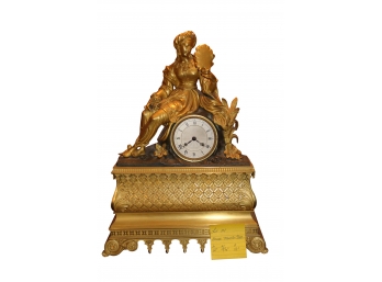 Gold Lady Mantle Clock