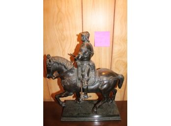 Bronze Man On Horse