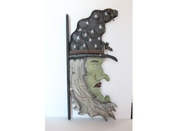WOODEN WITCH WALL ART