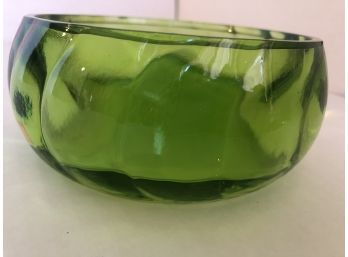 GREEN GLASS BOWLD