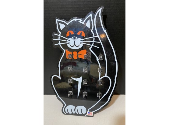 Vintage Made In USA Plastic Halloween Cat Key Or Jewelry Holder