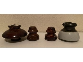 Lot Of 4 Collection Pottery Electric Insulators