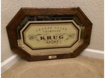 Vintage Krug Champagne Bar Mirror Picture