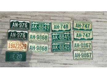 Vintage License Plates Colorado & Florida Colorful Colorado License Plate