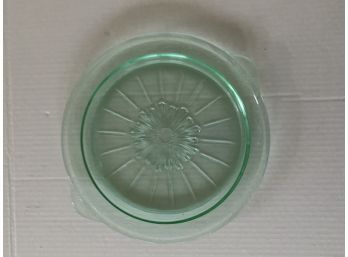 Uranium Green Glass Cake Plates