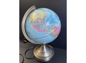 World Map Light Up Globe Touch Lamp