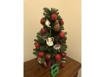 Table Top Christmas Tree Wih Ornaments