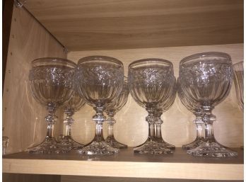 8 CRYSTAL GLASSES