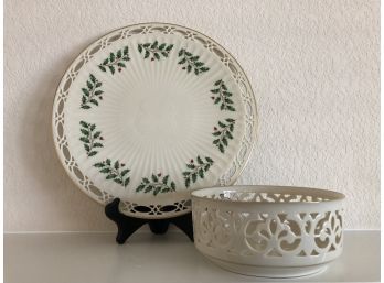 LENOX PLATE AND BOWL