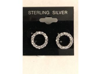 STERLING AND CZ EARRINGS