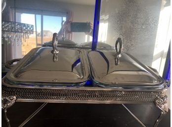 Silver Plated Double Warmer Chafing Dish