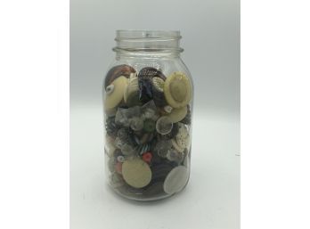 Jar Of Antique And Vi Buttons