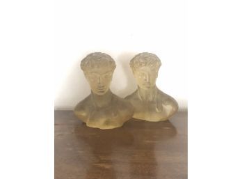 BOOK ENDS (RESIN BUST OF DAVID)BRIGHTON)