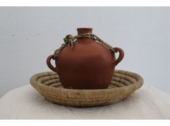 POTTERY WITH BASKET