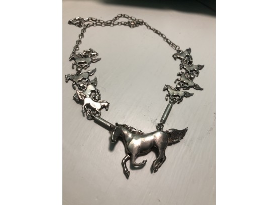 Sterling Hourse Necklace