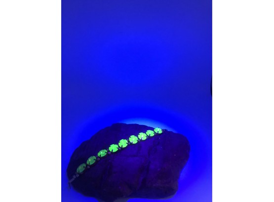 Uranium Bracelet With Round Raised Stones
