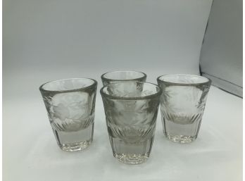 6 Crystal Shot Glasses  (ON22)