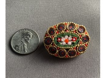Vintage Millefiore Pin Italy