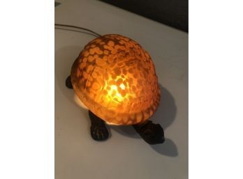 Amber Turtle Lamp