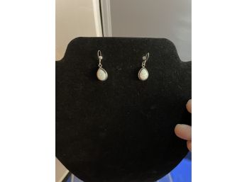 Opal And Sterling Earring