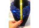 Blue Glass Bib Necklace