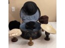 6 Vintage Hats And Train Case
