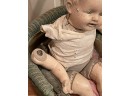 Antique Doll And Wicker Stroller