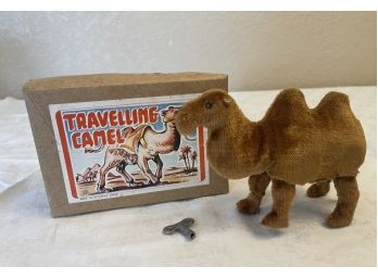 Vintage Wind Up Traveling Camel With Box