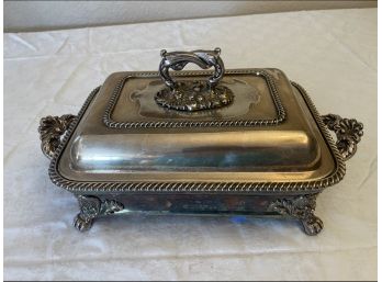 Decorative Vintage Silver Plate Serving Dish #2 With Markings