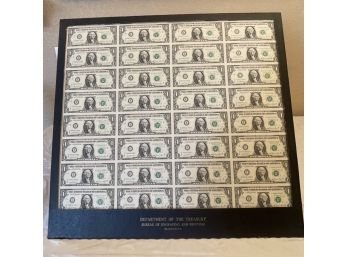 1981 Uncut $1 Bills (32) #2