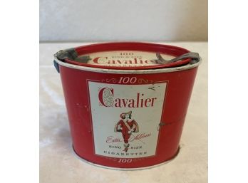 Vintage 1950's Cavalier Cigarettes Oval Shaped Tobacco Tin