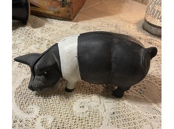 Old Cast Iron Pig Bank