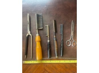 Lot Of Vintage Barber/salon Tools