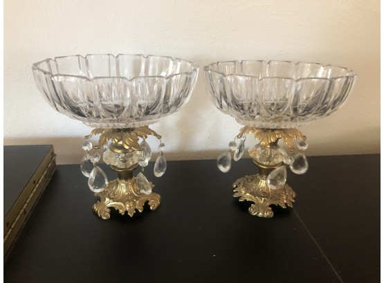 Pair Of Vintage Candy Dishes